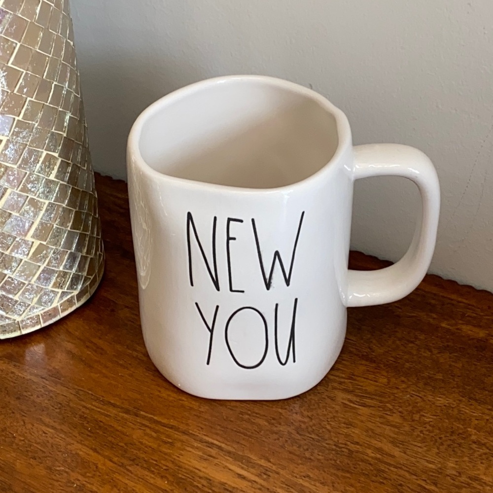 NEW. Rae Dunn Mug. “NEW YOU”.